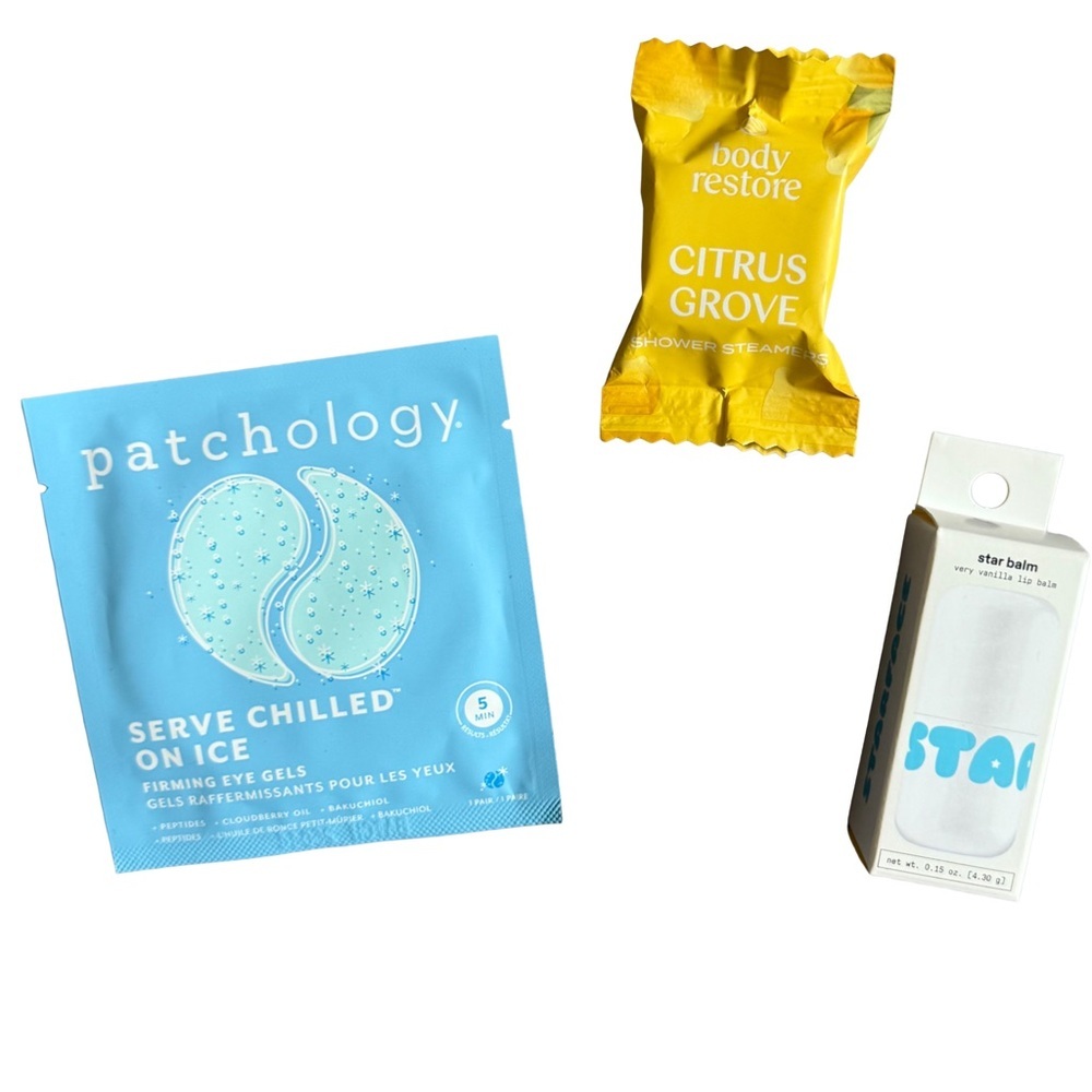 NWT VARIOUS SELF CARE PRODUCTS- PATCHOLOGY EYE MASKS, STAR BALM & SHOWER STEAMER